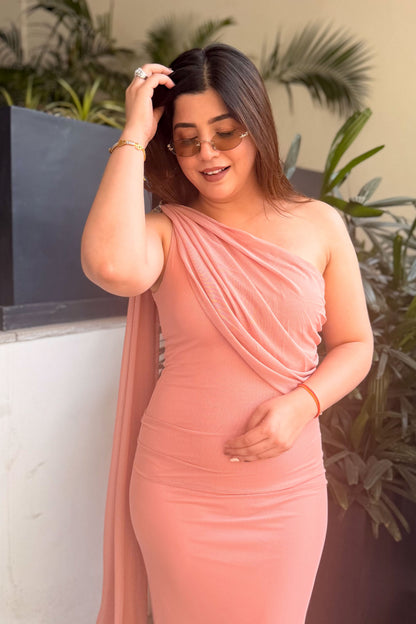 Hallie Drape One Shoulder Dress