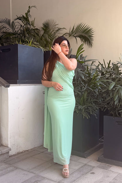 Hallie Drape One Shoulder Dress