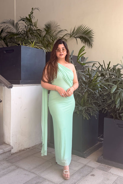 Hallie Drape One Shoulder Dress