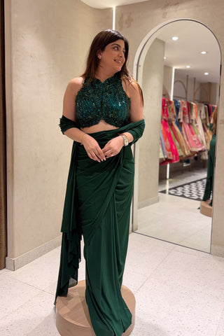 Tiana Hand Embroidered Drape Saree