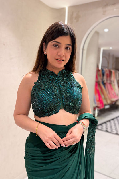 Tiana Hand Embroidered Drape Saree