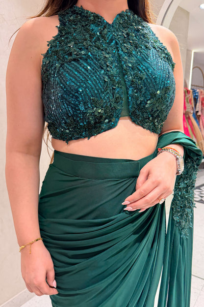 Tiana Hand Embroidered Drape Saree