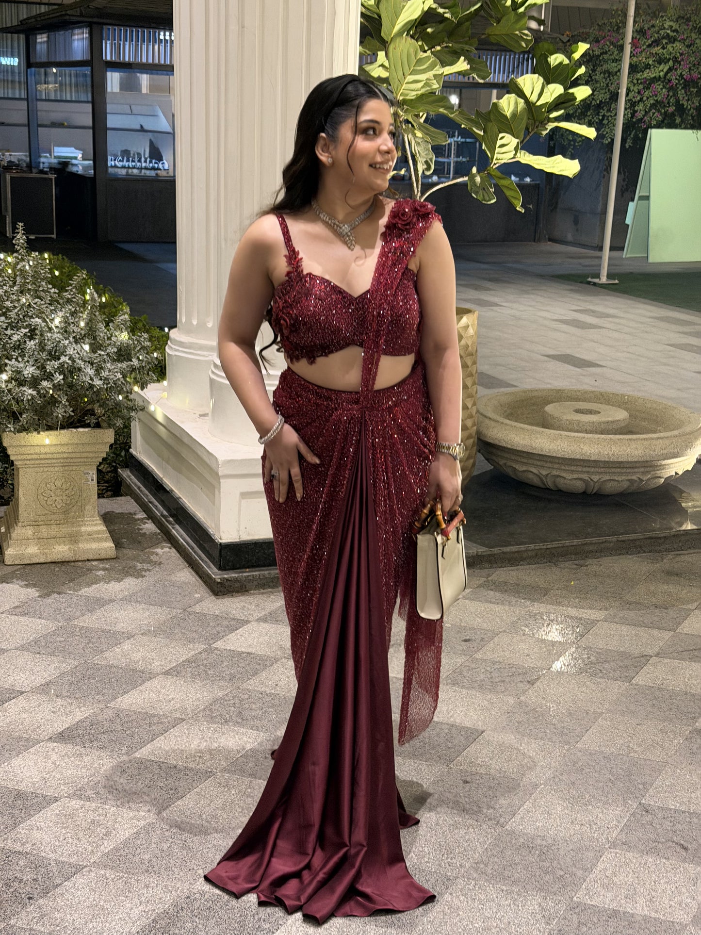 Diara Hand Embroidered Drape Saree