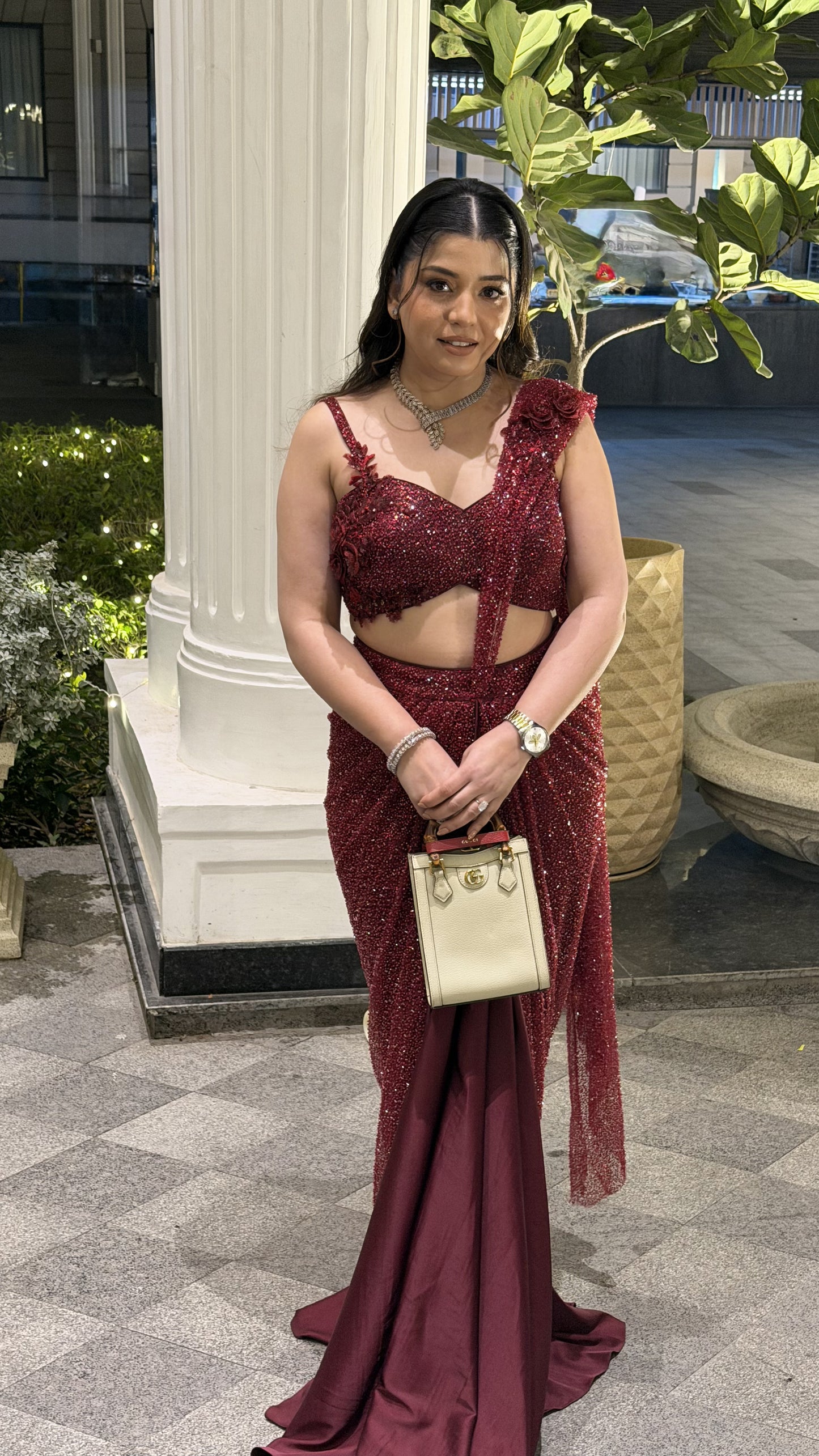 Diara Hand Embroidered Drape Saree