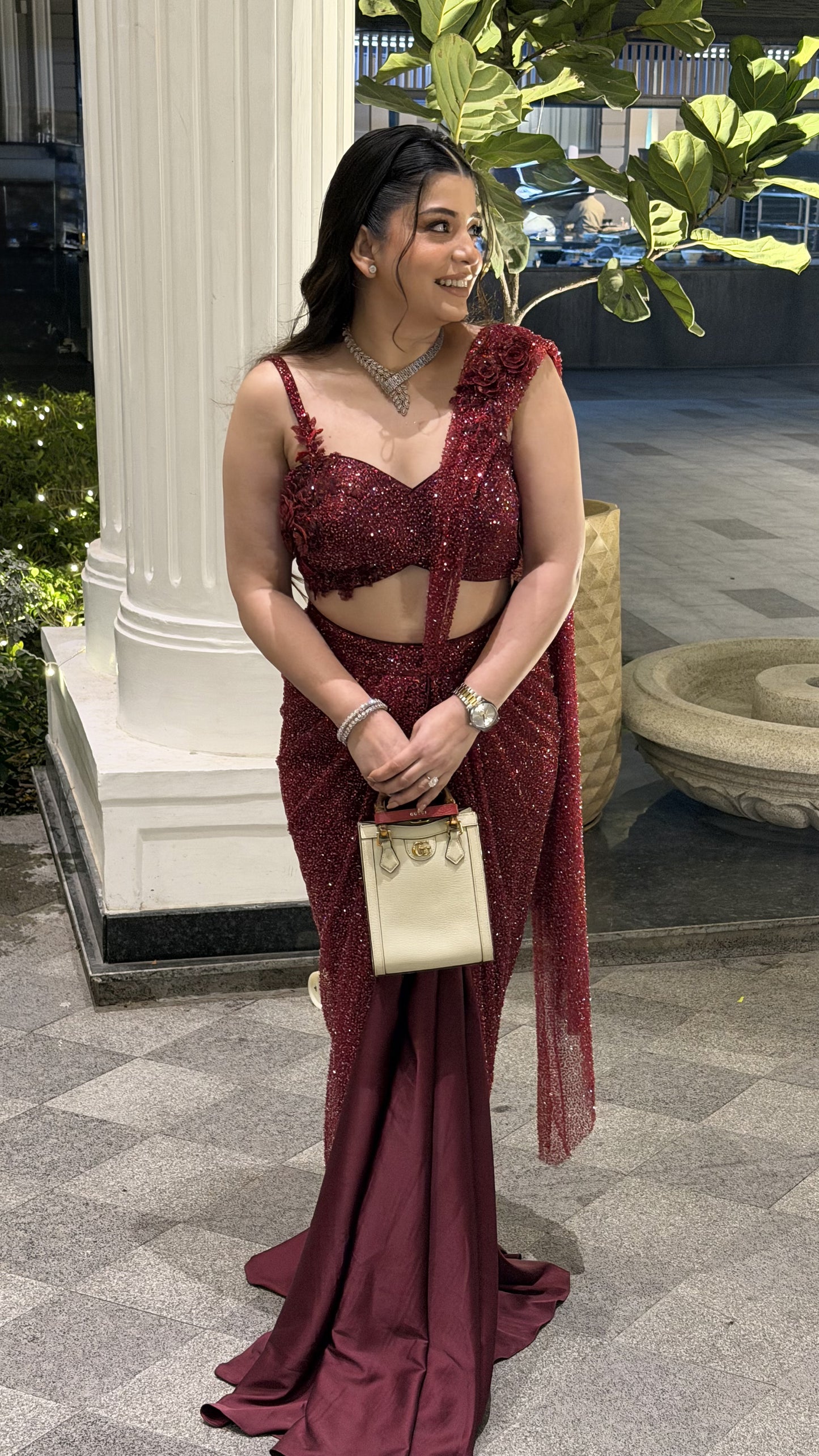 Diara Hand Embroidered Drape Saree