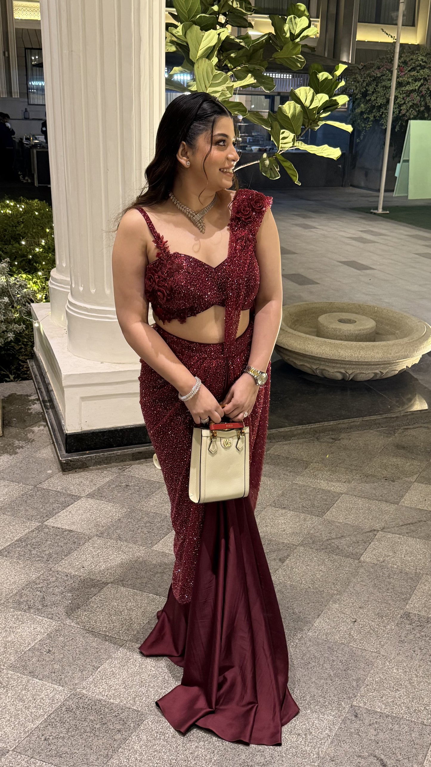 Diara Hand Embroidered Drape Saree