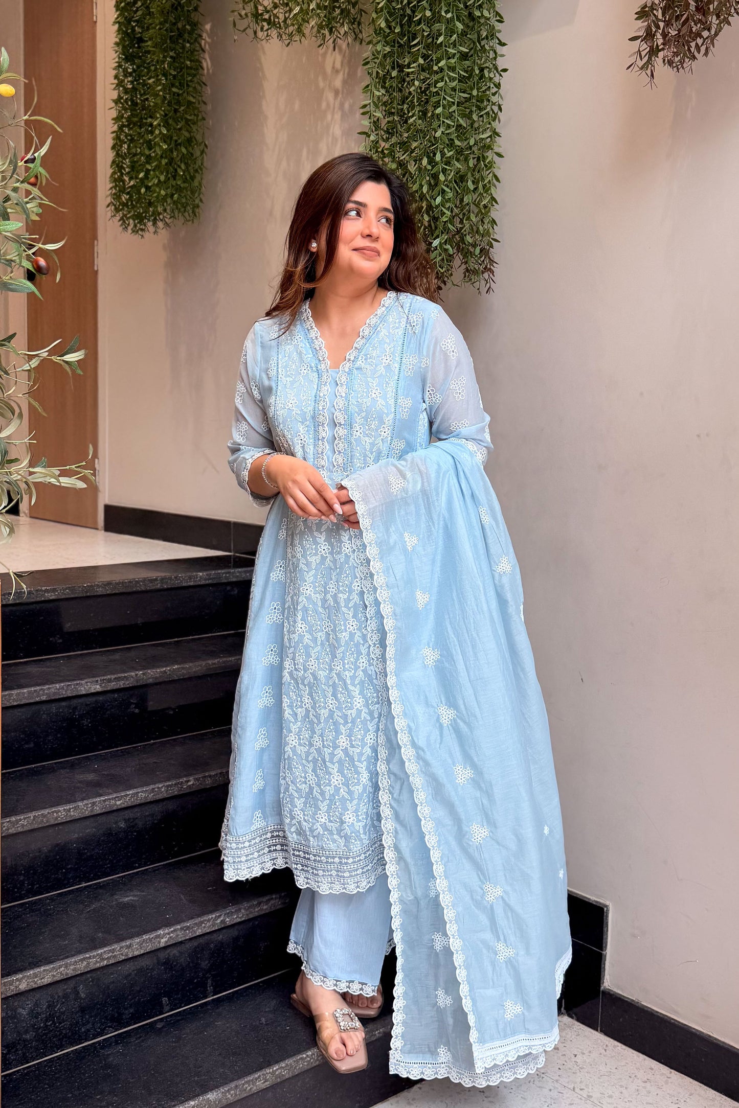 Nivya Floral Thread Work Suit Set