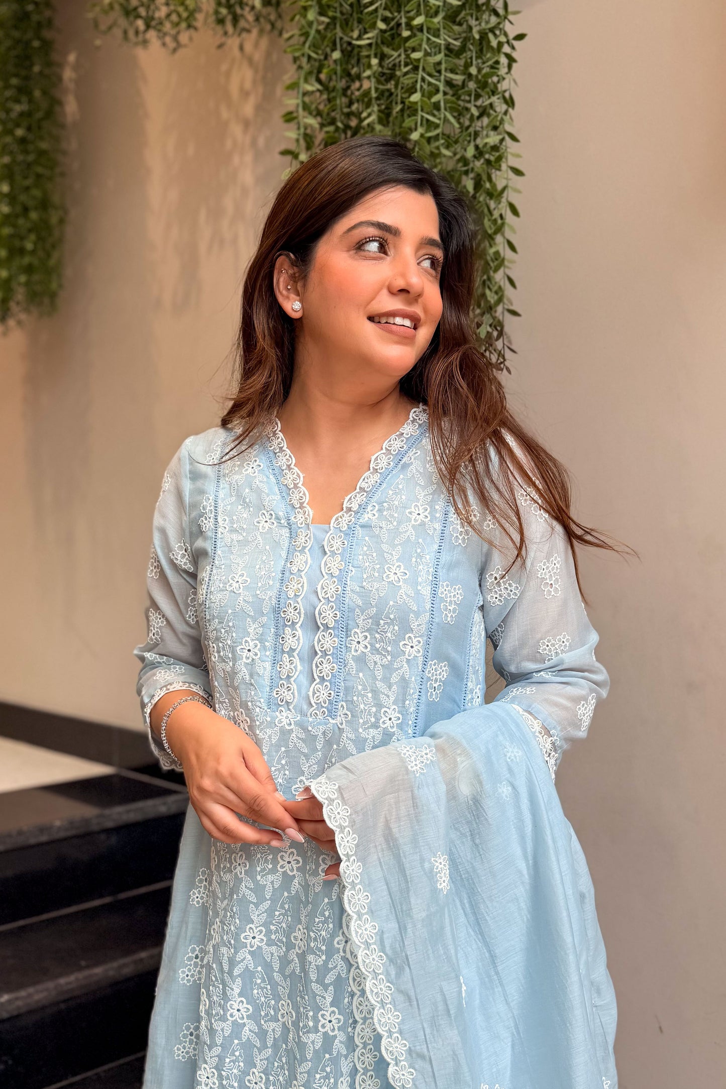 Nivya Floral Thread Work Suit Set