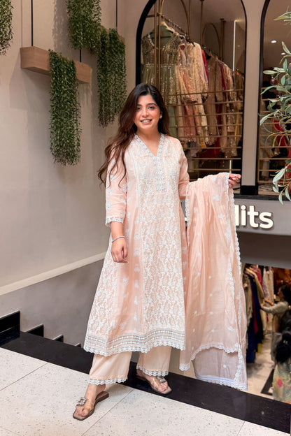 Nivya Floral Thread Work Suit Set