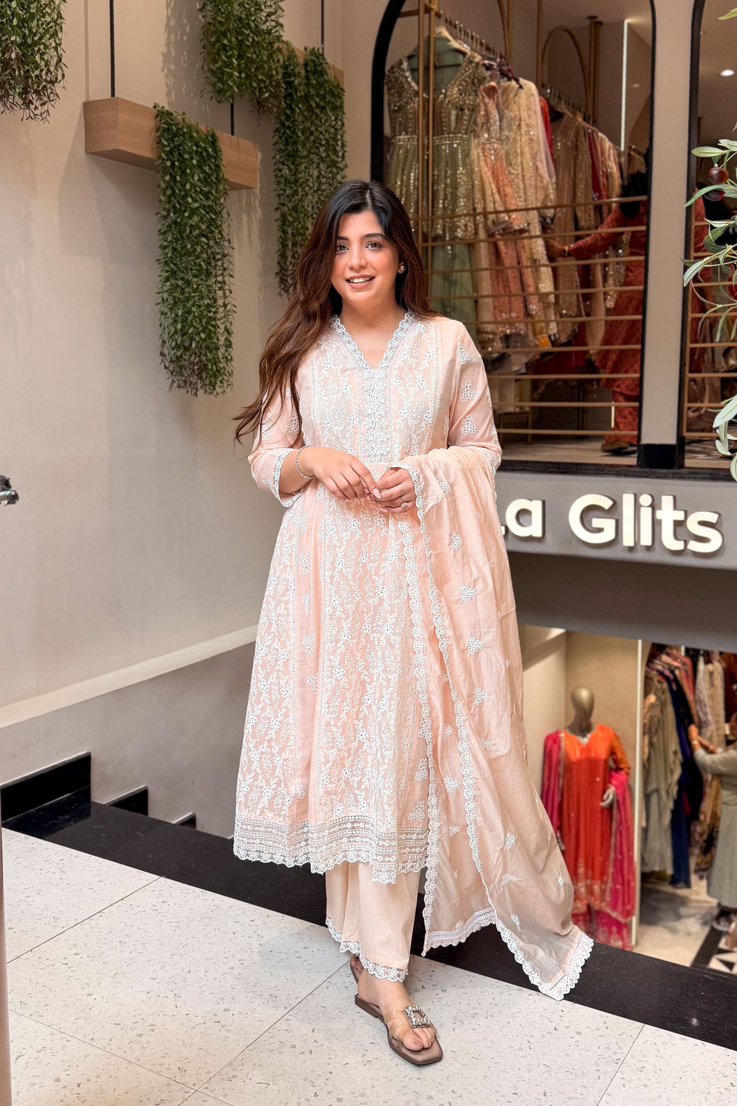 Nivya Floral Thread Work Suit Set