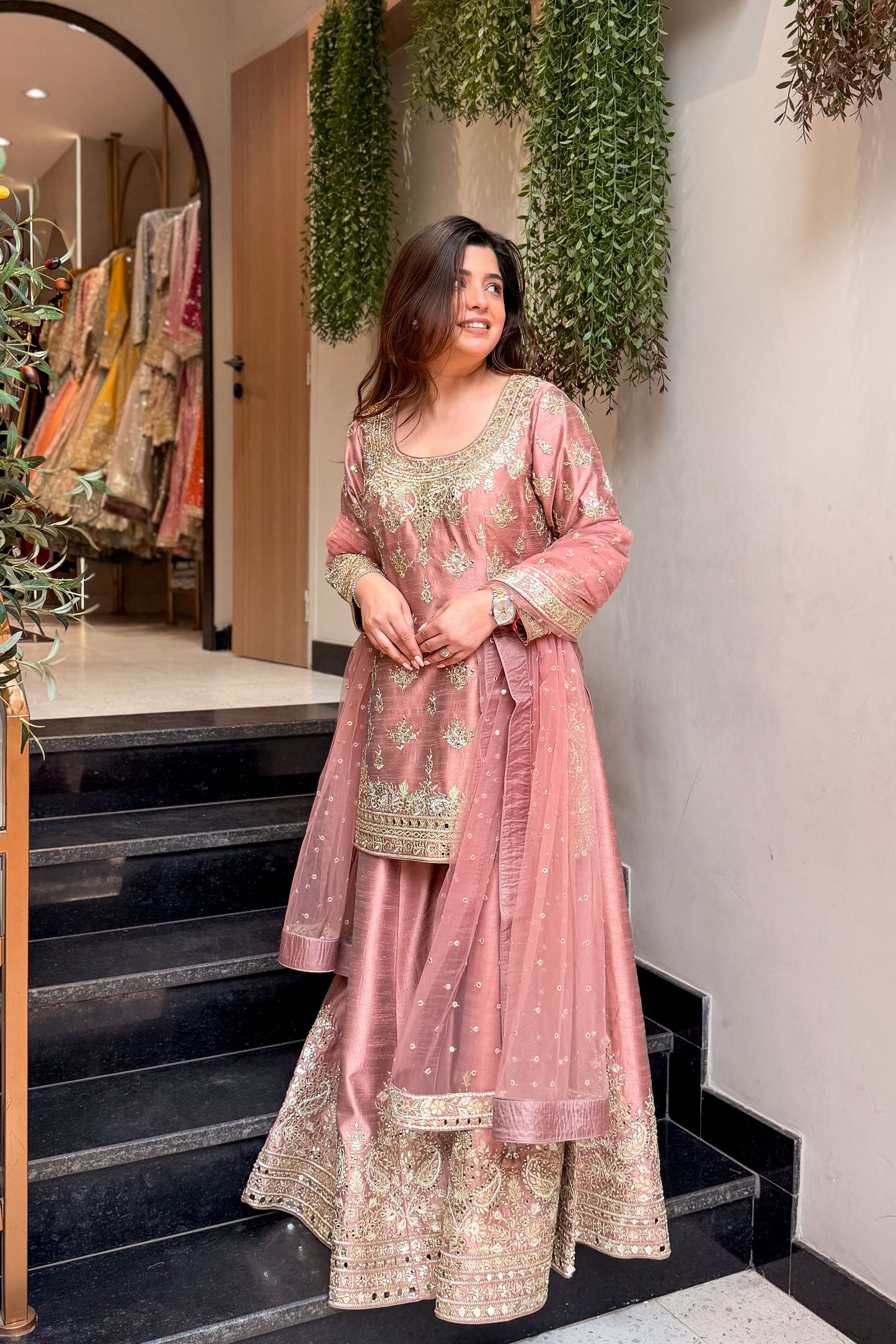 Zarisha Hand Embroidered Garara Set