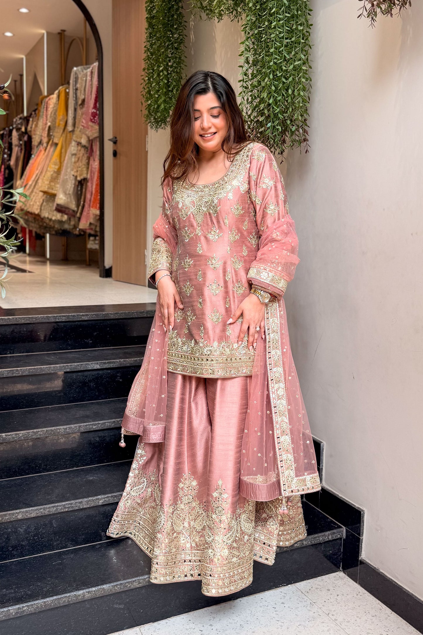 Zarisha Hand Embroidered Garara Set