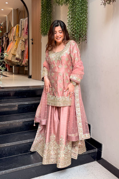 Zarisha Hand Embroidered Garara Set