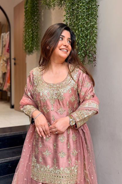 Zarisha Hand Embroidered Garara Set