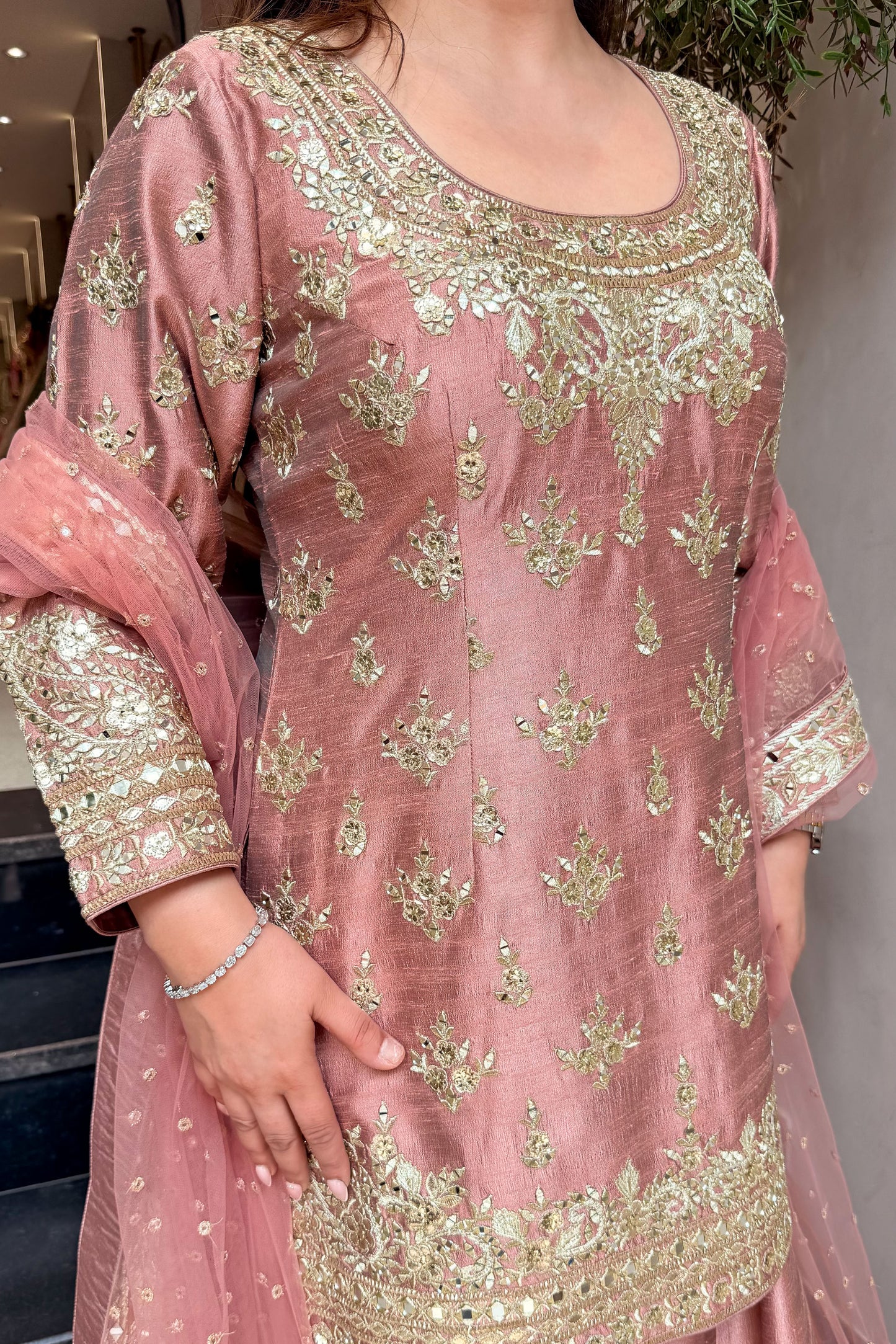 Zarisha Hand Embroidered Garara Set