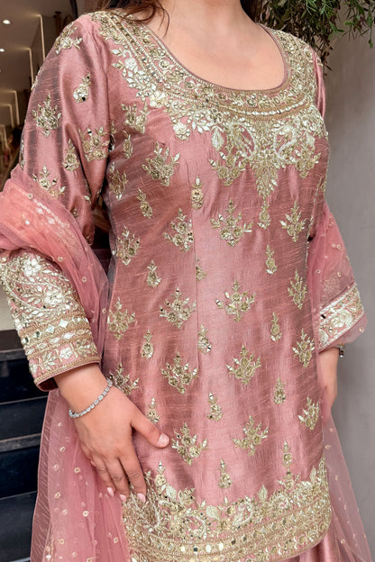 Zarisha Hand Embroidered Garara Set
