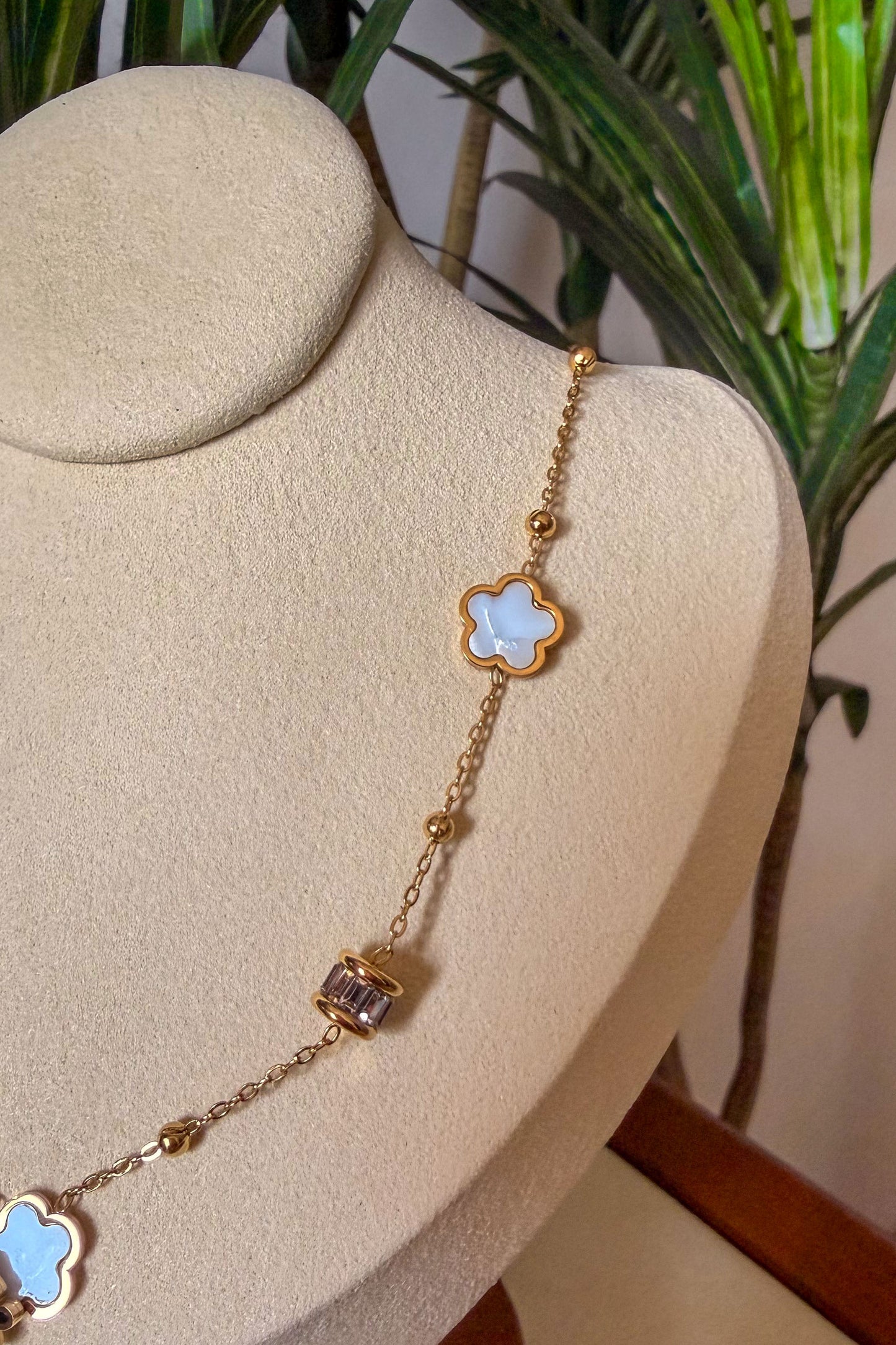 Butterfly Clover Charm Necklace
