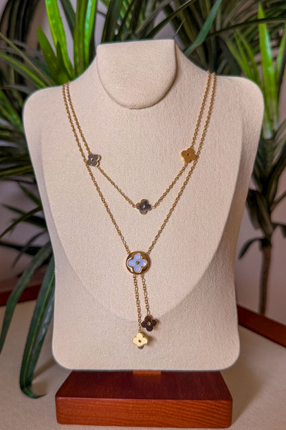 Golden Clover Layered Necklace