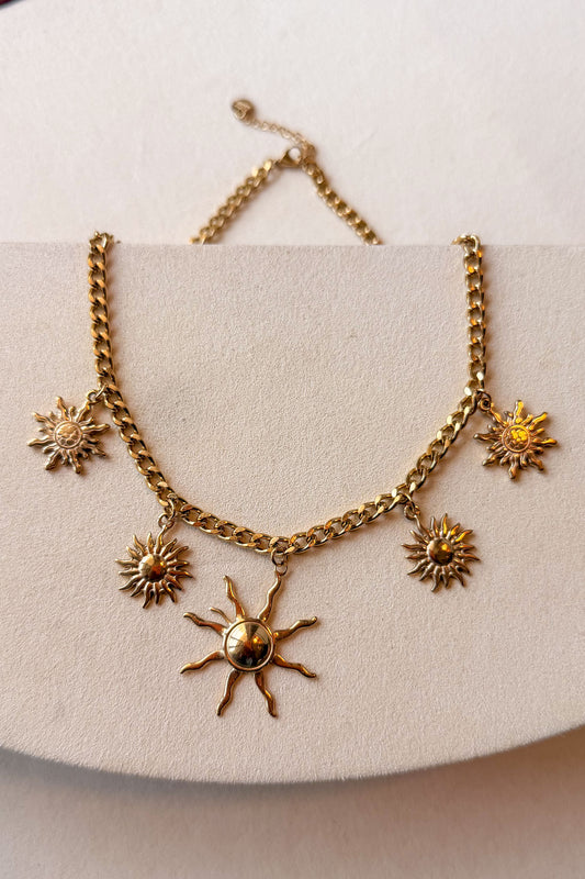 Solara Sun Charm Necklace