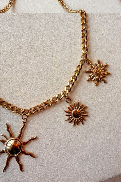 Solara Sun Charm Necklace