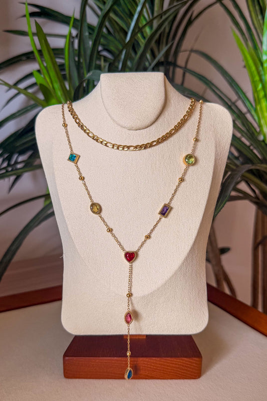 Celeste Gem Layered Necklace