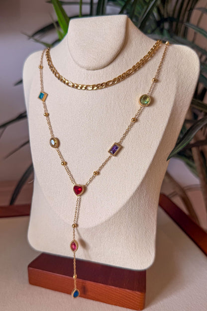 Celeste Gem Layered Necklace