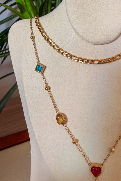 Celeste Gem Layered Necklace