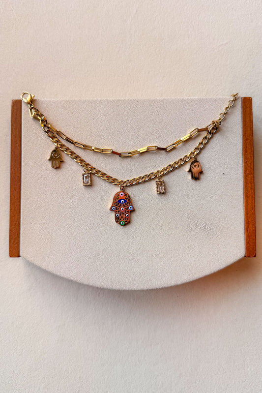 Evil Eye Spark Chain Bracelet