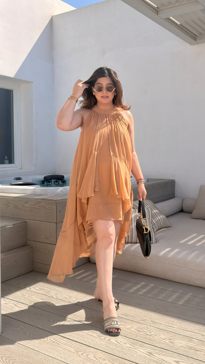 Nammos Layered High Low Dress
