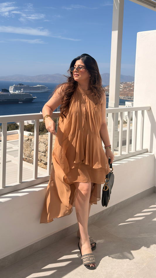 Nammos Layered High Low Dress