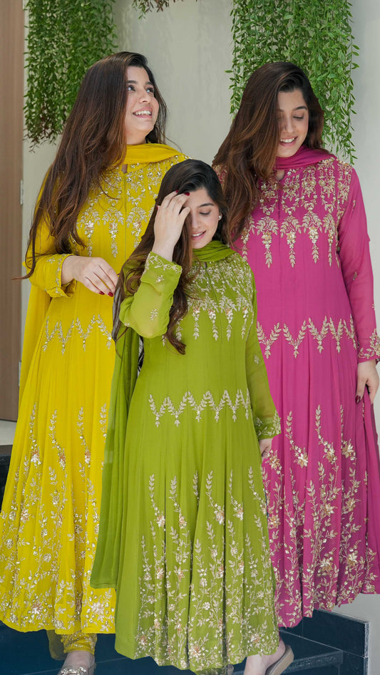 Mihira Hand Embroidered Anarkali Set