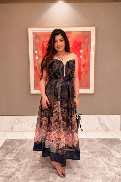 Noir Garden Statement Dress