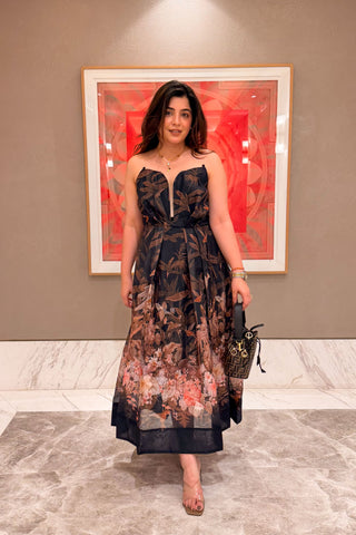 Noir Garden Statement Dress