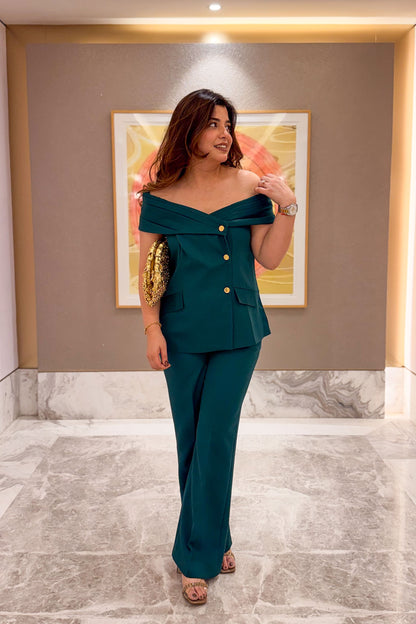 Phil Button Embellished Off Shoulder Co ord