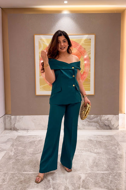 Phil Button Embellished Off Shoulder Co ord