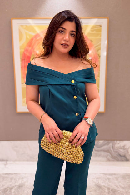 Phil Button Embellished Off Shoulder Co ord
