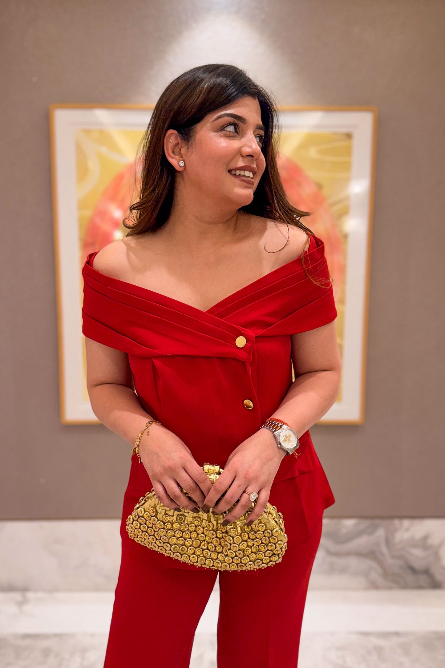 Phil Button Embellished Off Shoulder Co ord