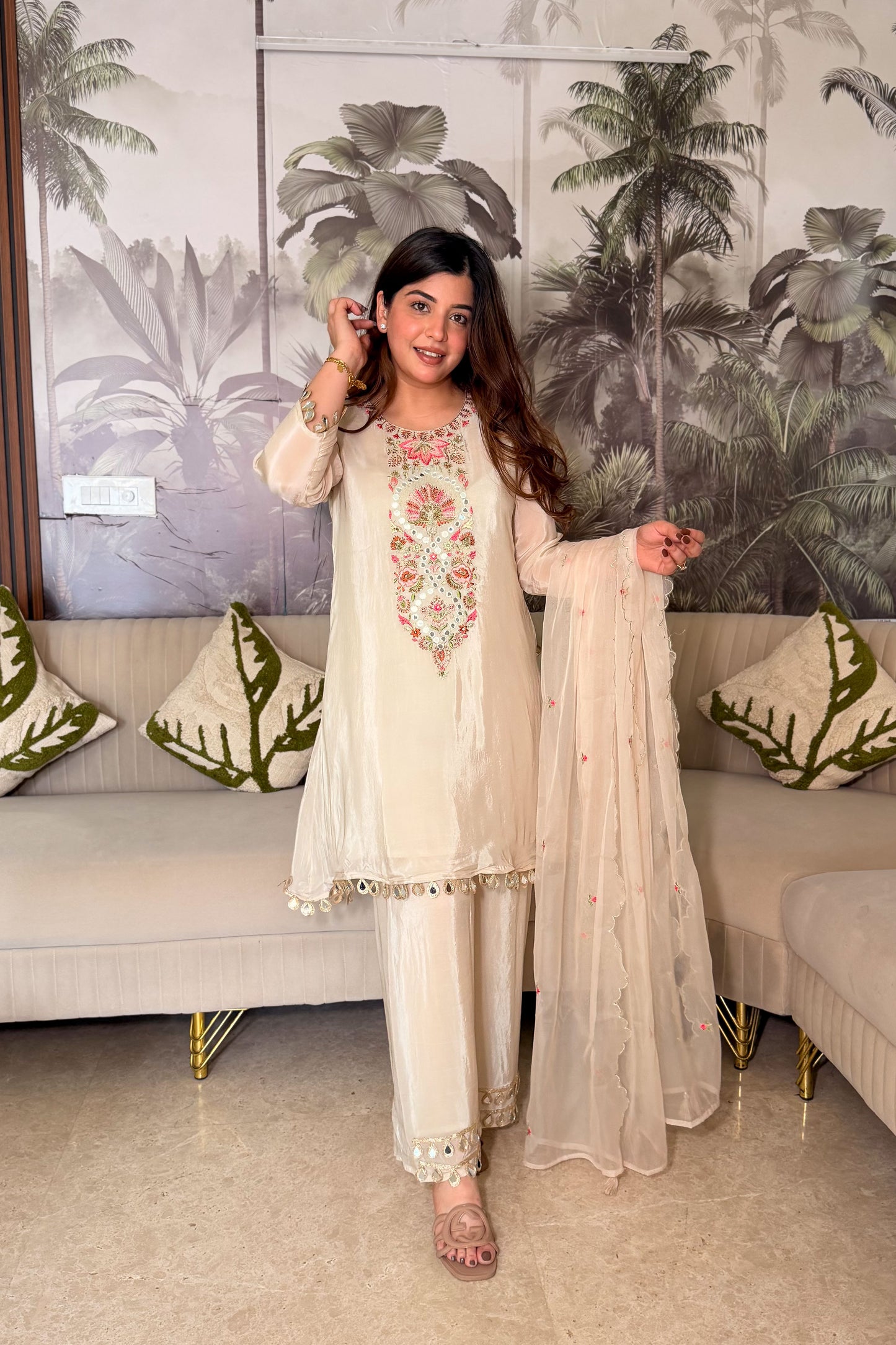Yamika Embroidered Suit Set