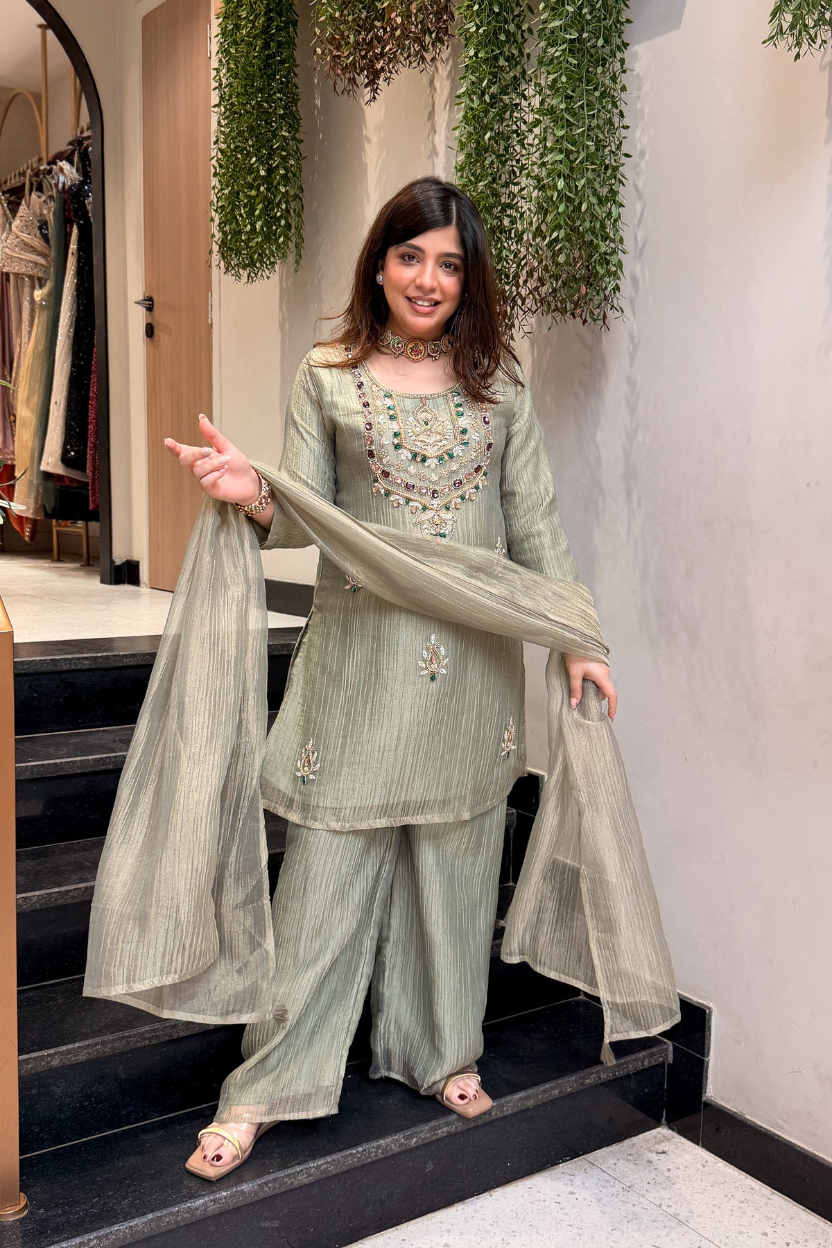 Rupika Hand Embroidered Suit Set