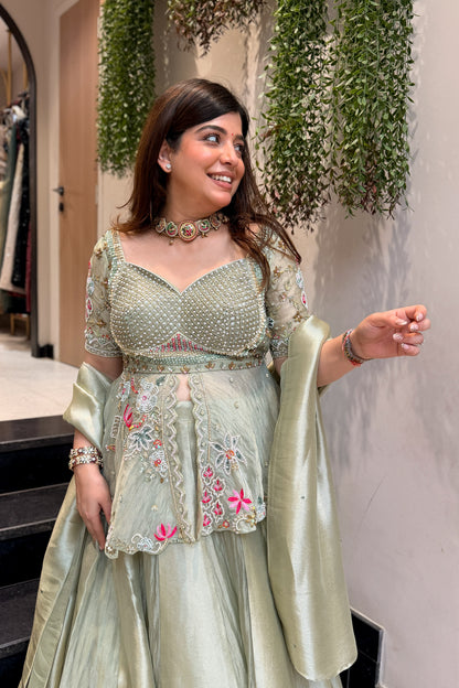 Samvya Hand Embroidered Lehenga