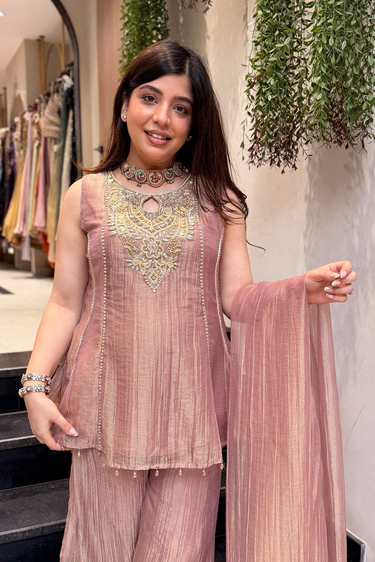 Varah Embroidered Garara Suit Set