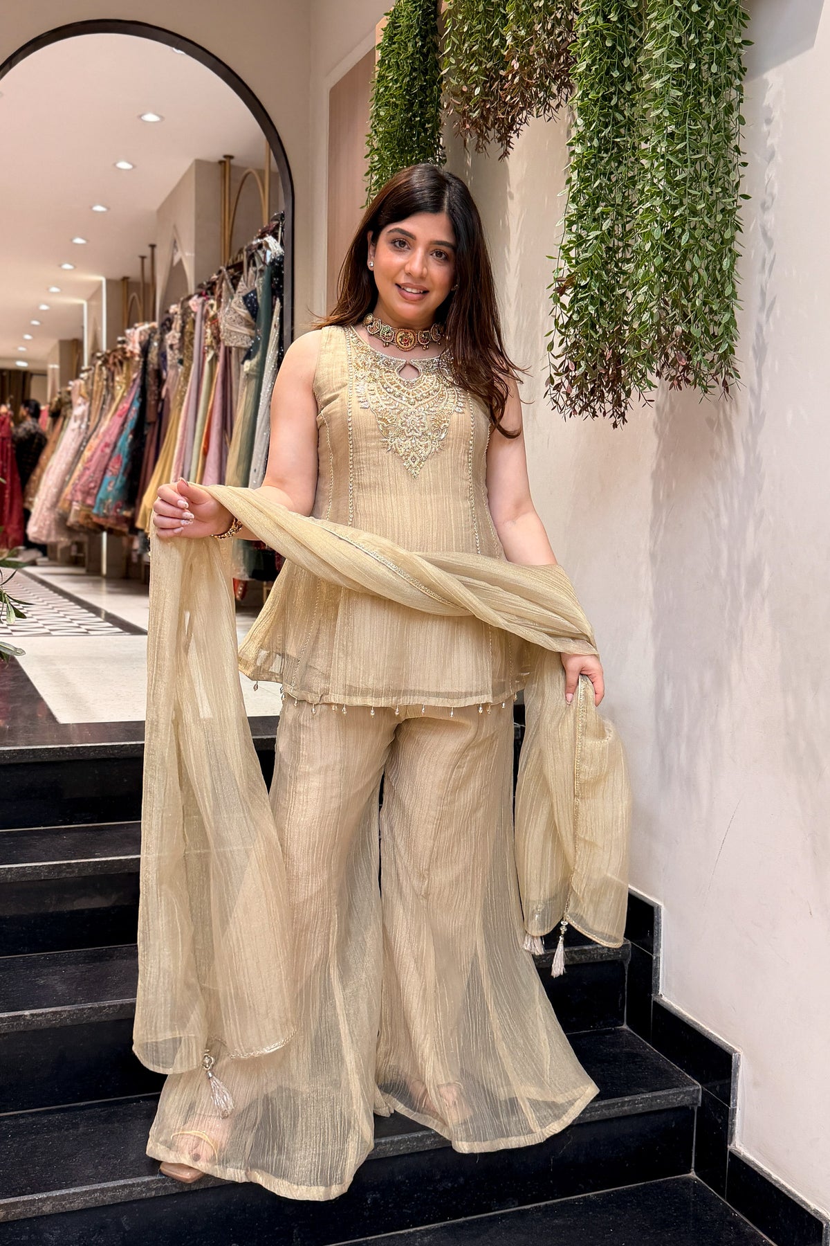 Varah Embroidered Garara Suit Set
