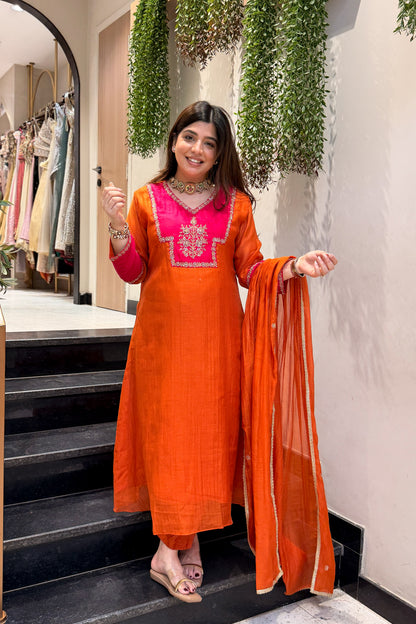 Priyal Hand Embroidered Suit Set