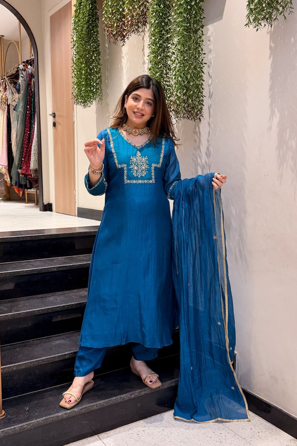 Priyal Hand Embroidered Suit Set