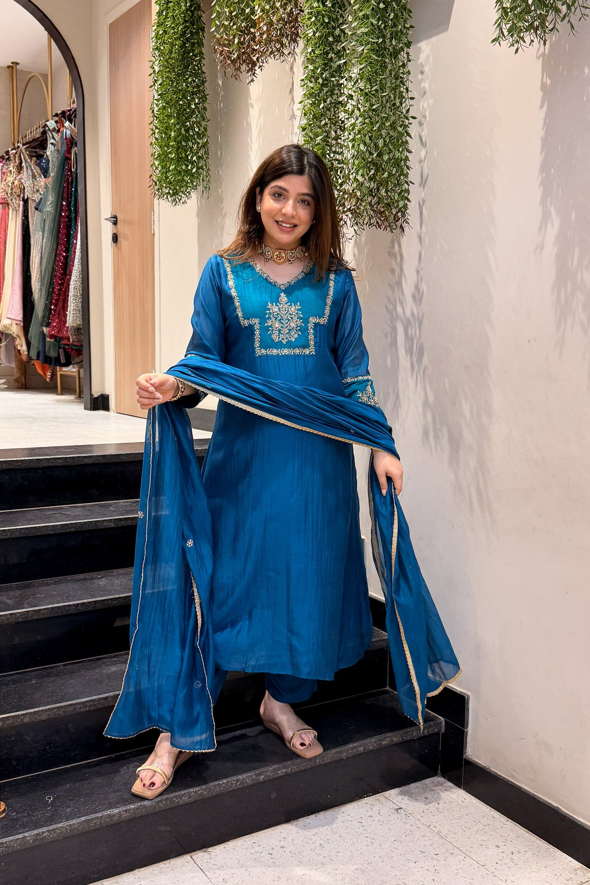 Priyal Hand Embroidered Suit Set