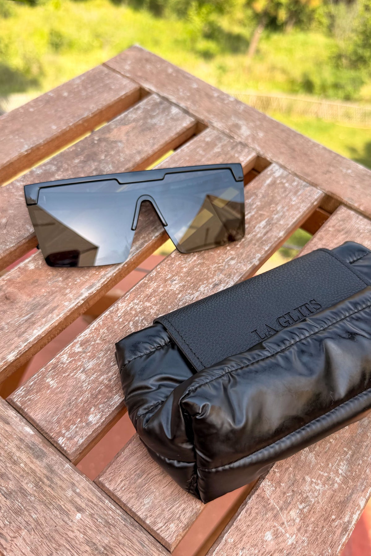 Black Retro Frame Sunglasses