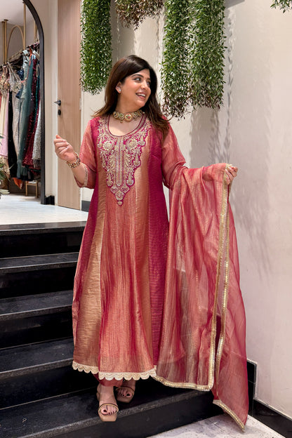 Rimi Embroidered Anarkali Suit Set