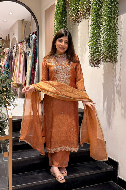 Suhira Beads Work Suit Set