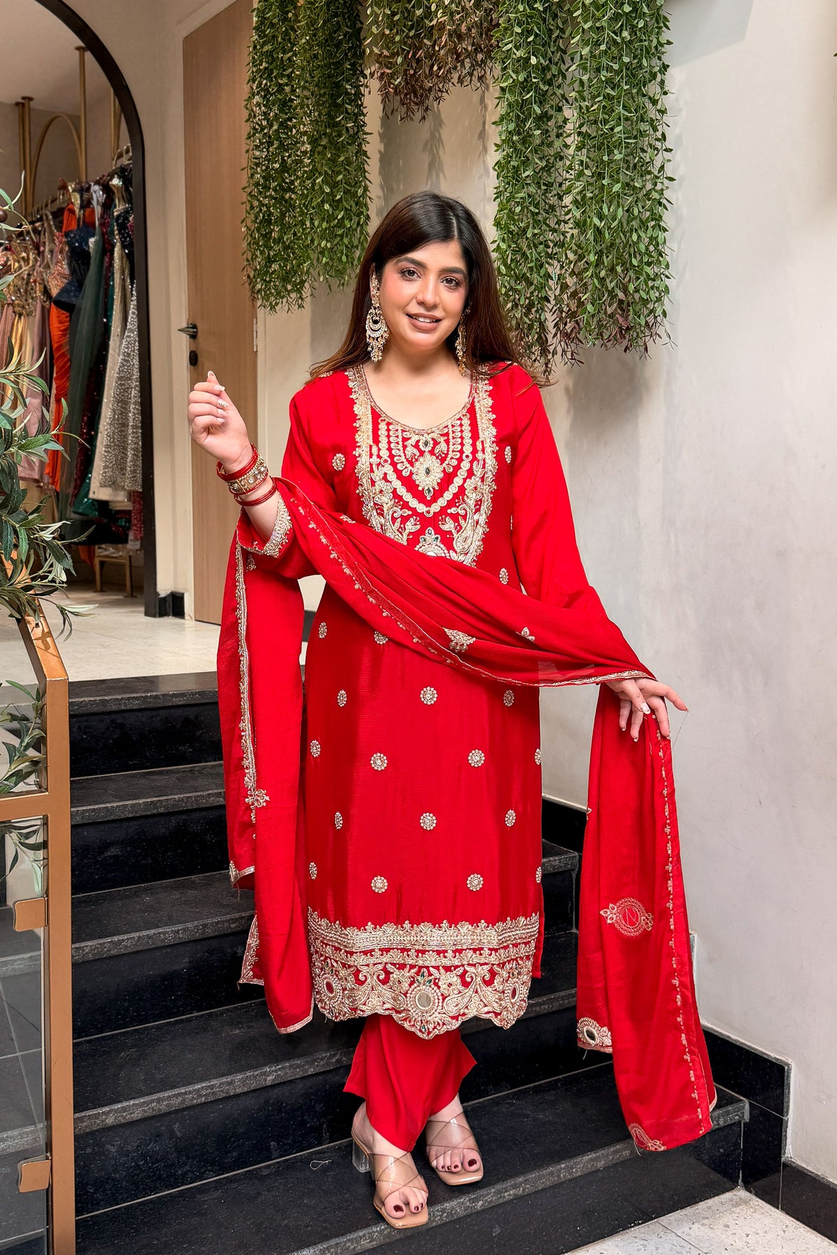 Nadira Embroidered Suit Set