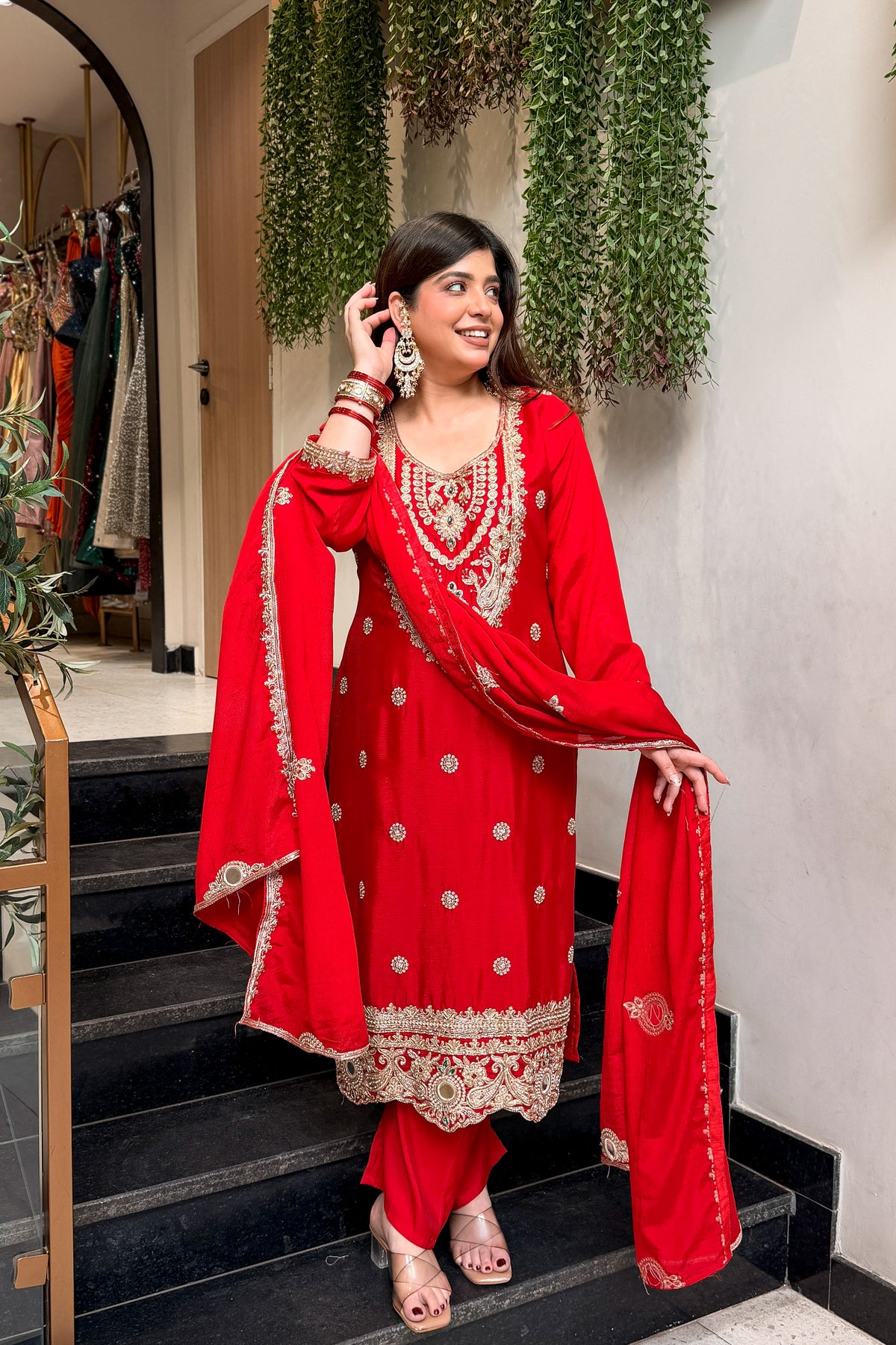 Nadira Embroidered Suit Set